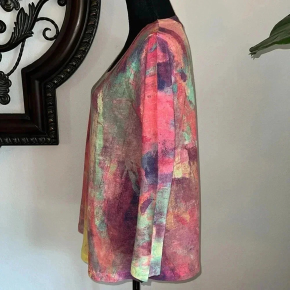 SOFT SURROUNDINGS Plein De Couleurs
Multicolored Abstract Paint Sweater … - Picture 7 of 13